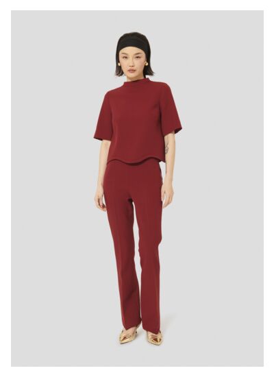 Top Tilda-Bordeaux en Polyester