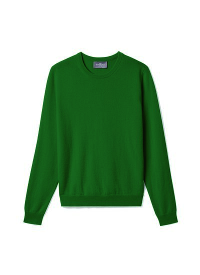 Pull col rond classique - Femme - VERT AMAZONIE