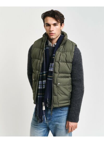 Doudoune sans manches mi-longue en duvet