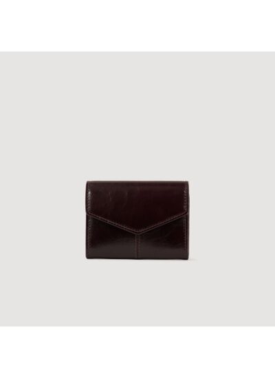 Porte-monnaie en cuir glacé