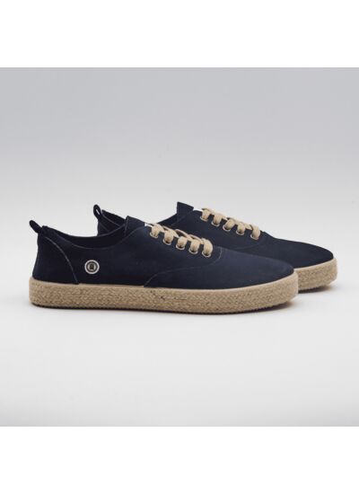Espadrilles à lacets bleu marine