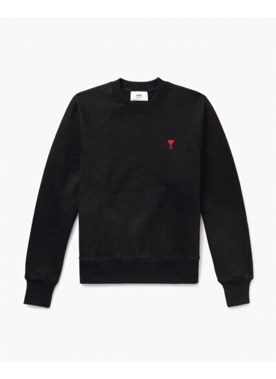 Ami Paris Pull Ami de Coeur Rouge Noir