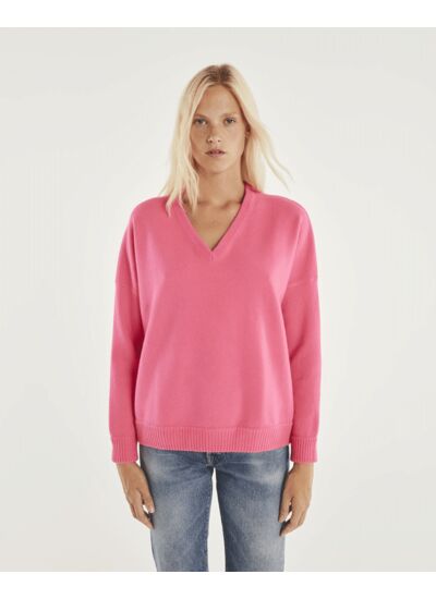 Pull Kiki Pull cachemire col v oversize femme