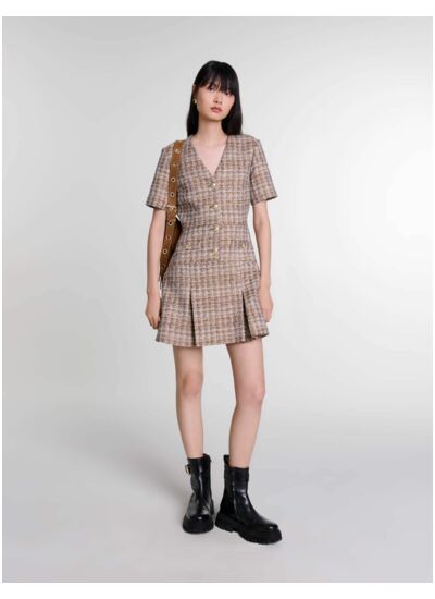 Robe courte en tweed