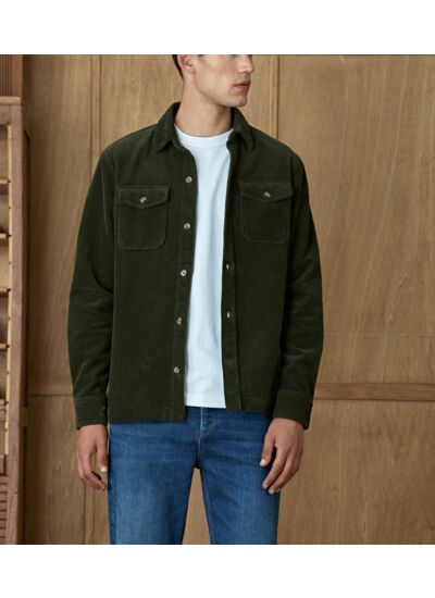 Surchemise en velours Parker Ever Green