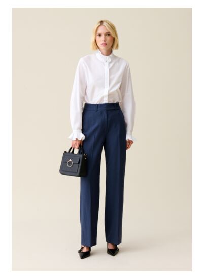 Chemise blanche col volanté