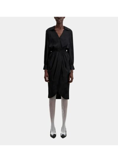 Robe Porte-Feuille Midi En Jacquard Femme