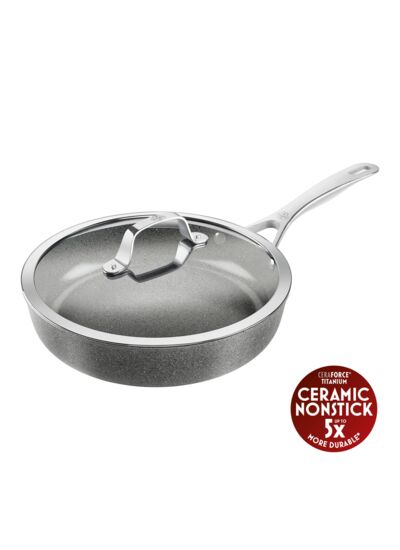 Sauteuse manche avec couvercle 28 cm Salina - Revêtement céramique CERAFORCE® TITANIUM