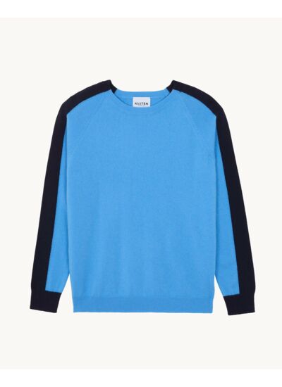 Pull Ian Pull Cachemire Homme Col Rond Colorblock, 2 fils