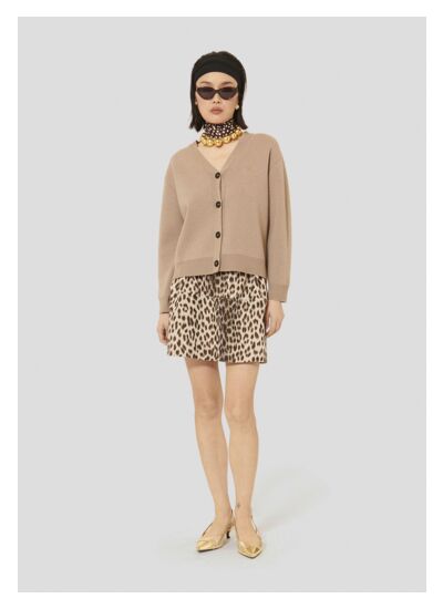 Gilet Gibus-Noisette en Laine Merinos Extrafine