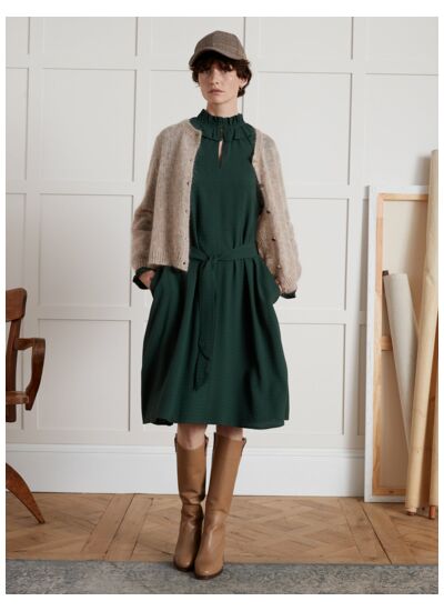 ROBE DOBBY COL FROU