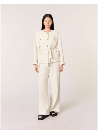 Veste ceinturée en tweed