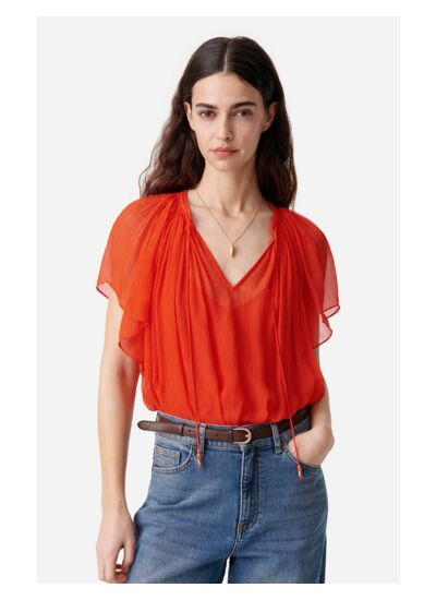 Blouse Cantin En viscose et soie