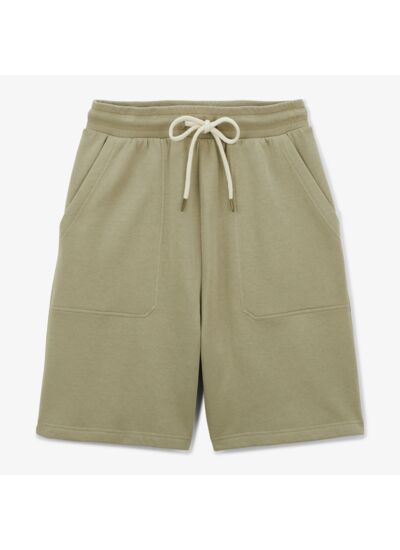 Short en molleton vert kaki clair