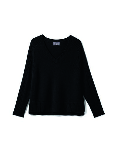 Pull V ample - Femme - NOIR