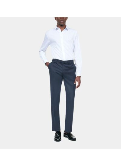 Pantalon De Costume En Laine Bleu Marine Homme
