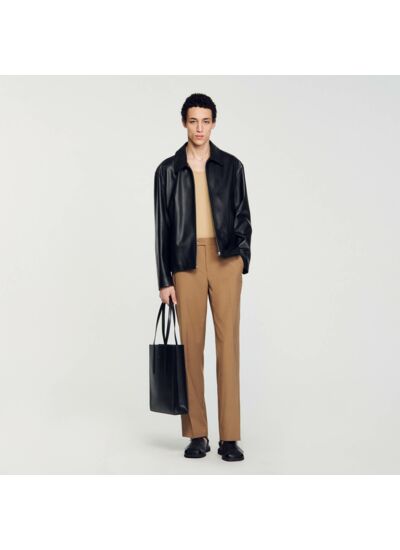 Blouson en cuir d'agneau