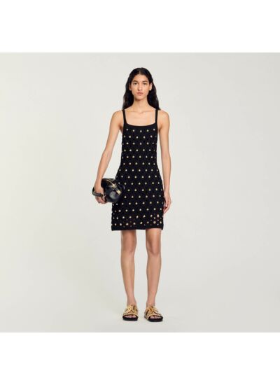 Robe courte à pampilles coquillages