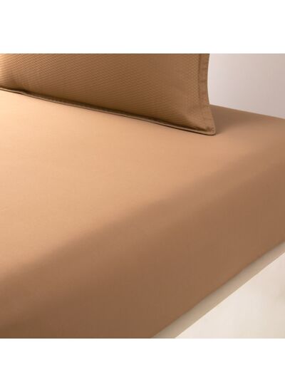 BOSS Home - Drap housse en satin de coton blanc, Loft