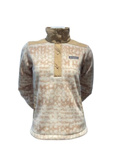 W Sawyer Rapids FS Printed Half Snap Beige