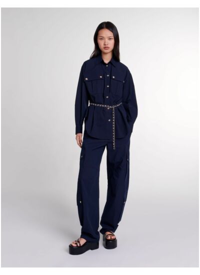 Chemise longue ceinturée