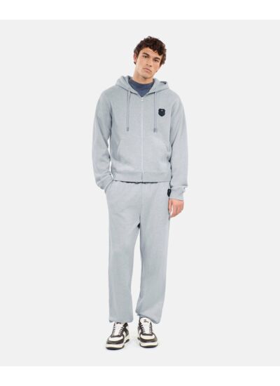 Bas De Jogging Avec Blason Gris Homme
