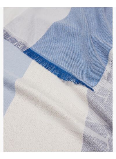 Étole tissée dame pl/-blu indaco