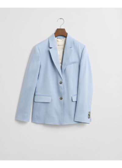 Slim Fit Stretch Linen Blazer