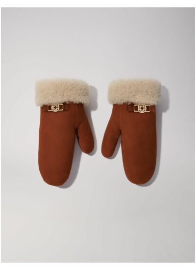 Mouffles en peau lainée