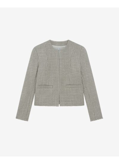 Veste En Tweed Argenté Joulia
