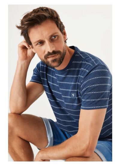 Men T-shirt Blue