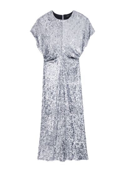 Robe longue en sequins