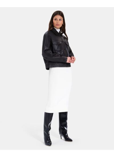 Veste Melania Chocolat en cuir