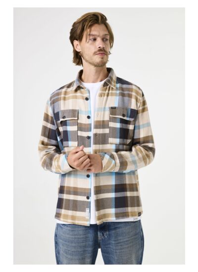 Men Overshirts Brown