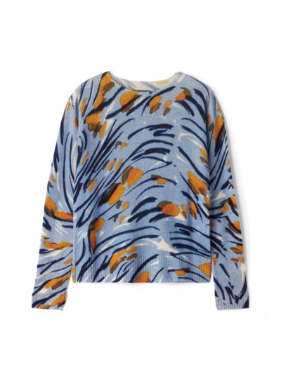 Pull col rond imprimé  - Femme - SKY