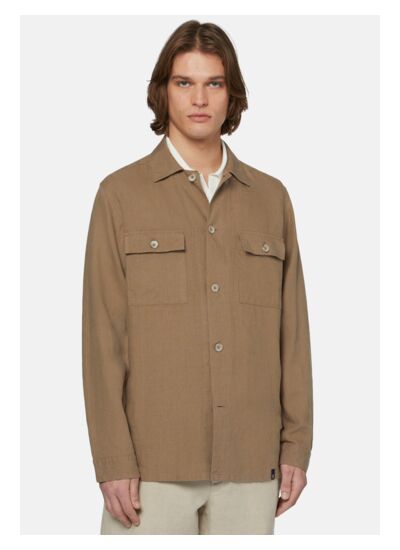 Surchemise Gris Tourterelle En Lin