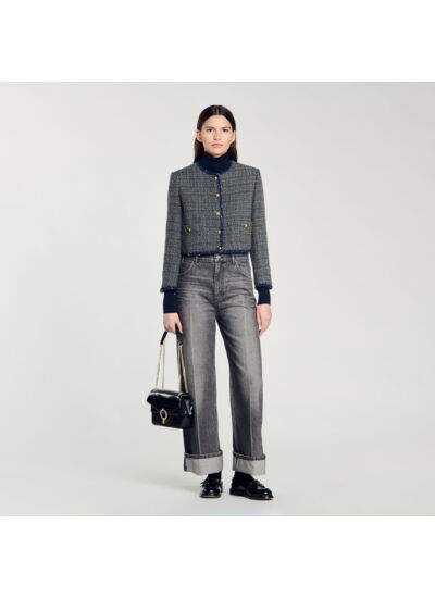 Veste courte en tweed