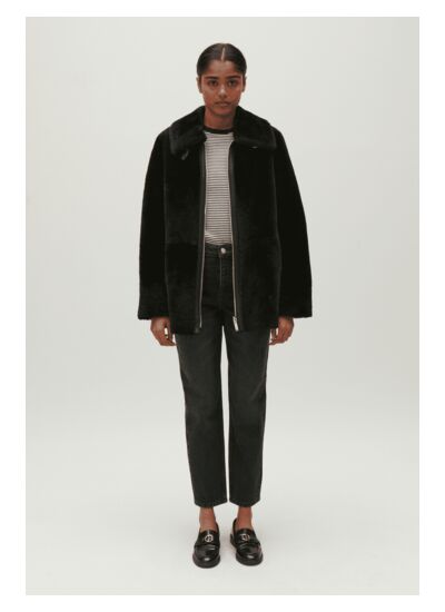 Manteau zippé réversible