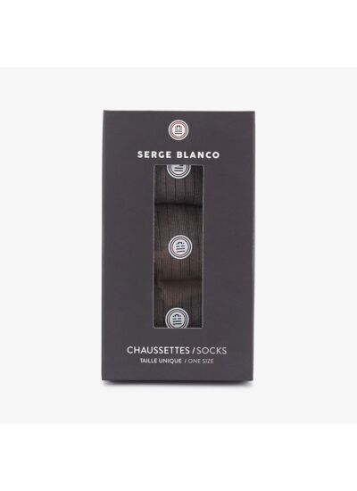 Pack de 3 paires de chaussettes hautes unies gris anthracite