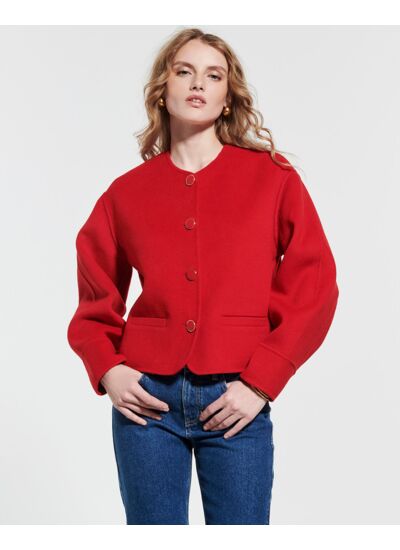 Manteau Minsk Rouge en Laine