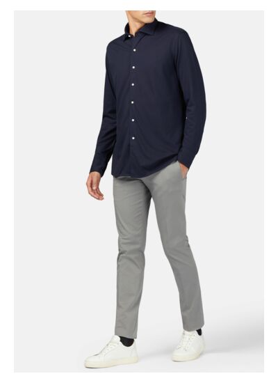 Polo Chemise En Coton Piqué Coupe Droite