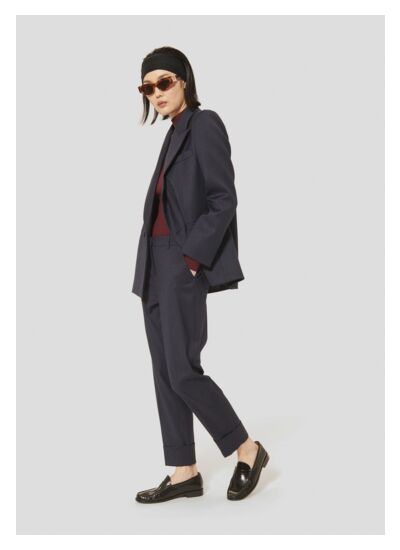Pantalon Philippa-Nuit en Laine Vierge