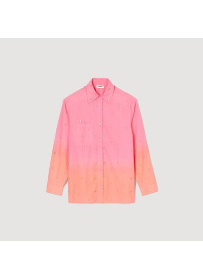 Chemise dip dye strassée