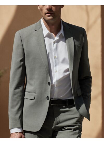 Veste de Costume en laine Jones Gris