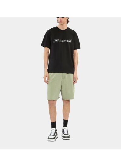 T-Shirt What Is Noir Effet Cuir Homme