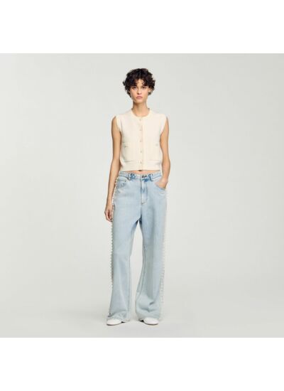 Gilet en tweed texturé