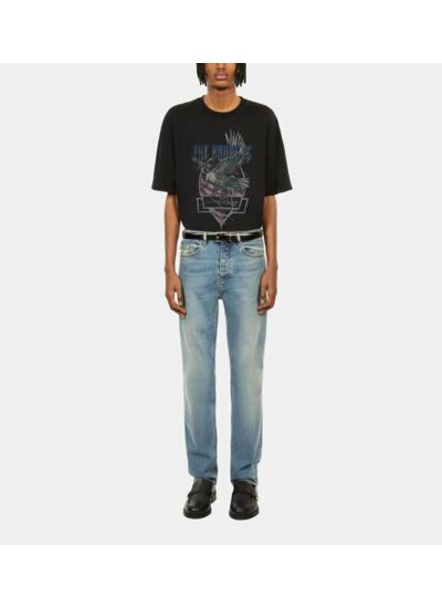 T-Shirt Noir Avec Sérigraphie Chaos Eagle Homme