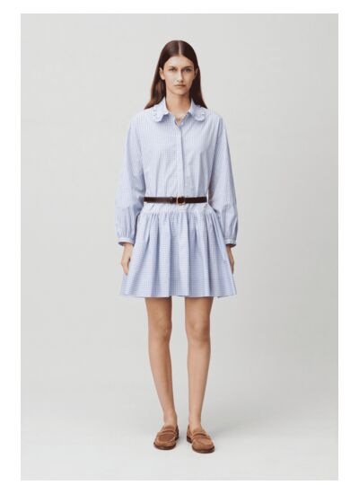 Robe babydoll à carreaux