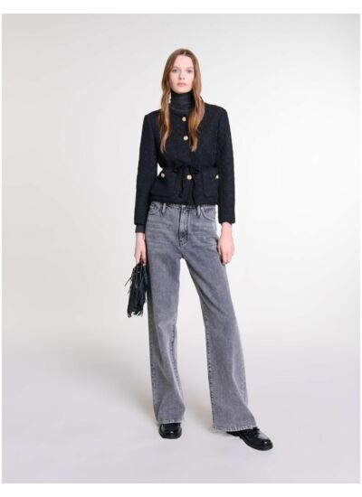 Veste ceinturée en tweed