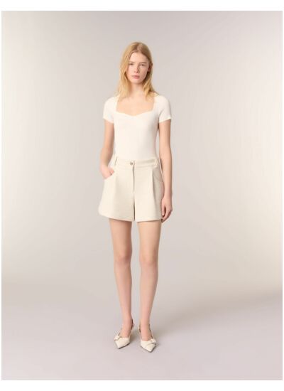 Short en tweed et lurex